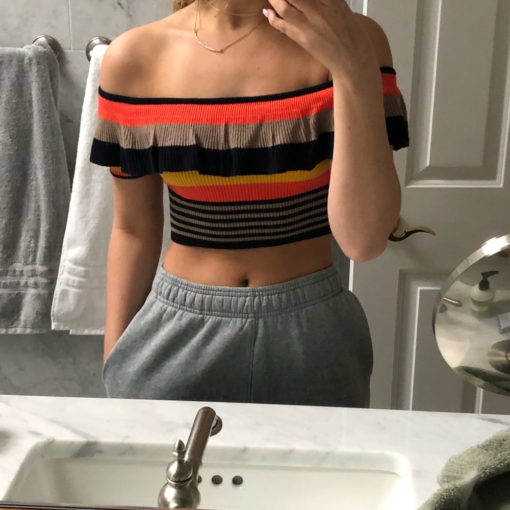 URBAN OUTFITTERS RIBBED KIMCHI BLUE CROP TOP - Picture 5 of 8